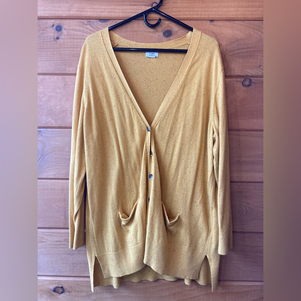 Old Navy Women’s XXL Mustard Yellow Sweater with Pockets
